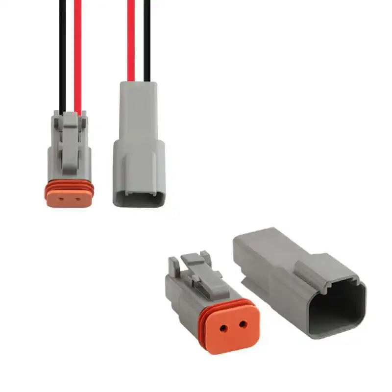 Male Female Connection DT06-2S/DT04-2P Waterproof Connector LED Spotlight Plug Socket Wire Line For Car
