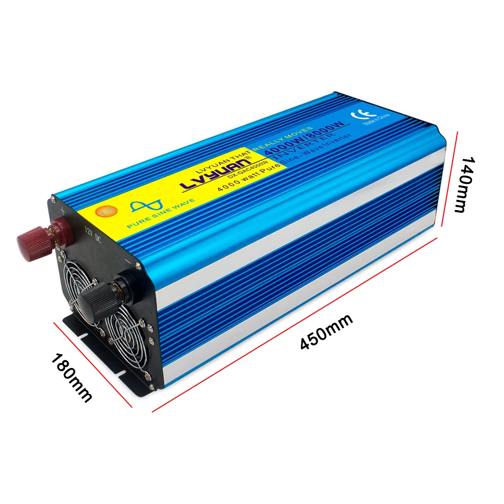 pure sine wave inverter 12V 24V to 220V 5000W 6000W 7000W 8000W DC to AC voltage converter 12 220 mini-car power supply