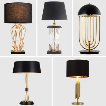 Nordic LED Bedside Table Lamp with Fabric Lampshade 1