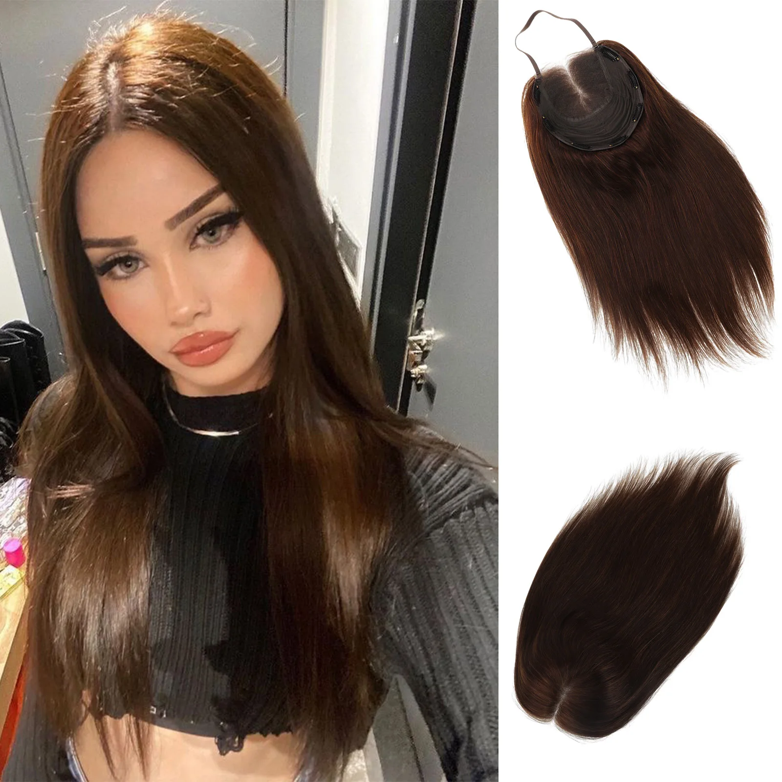 

Накладки для волос из натуральных человеческих волос с кружевной основой для высоких линий лба, регулируемый ремешок, HD-кружево, без клея, на заколках.