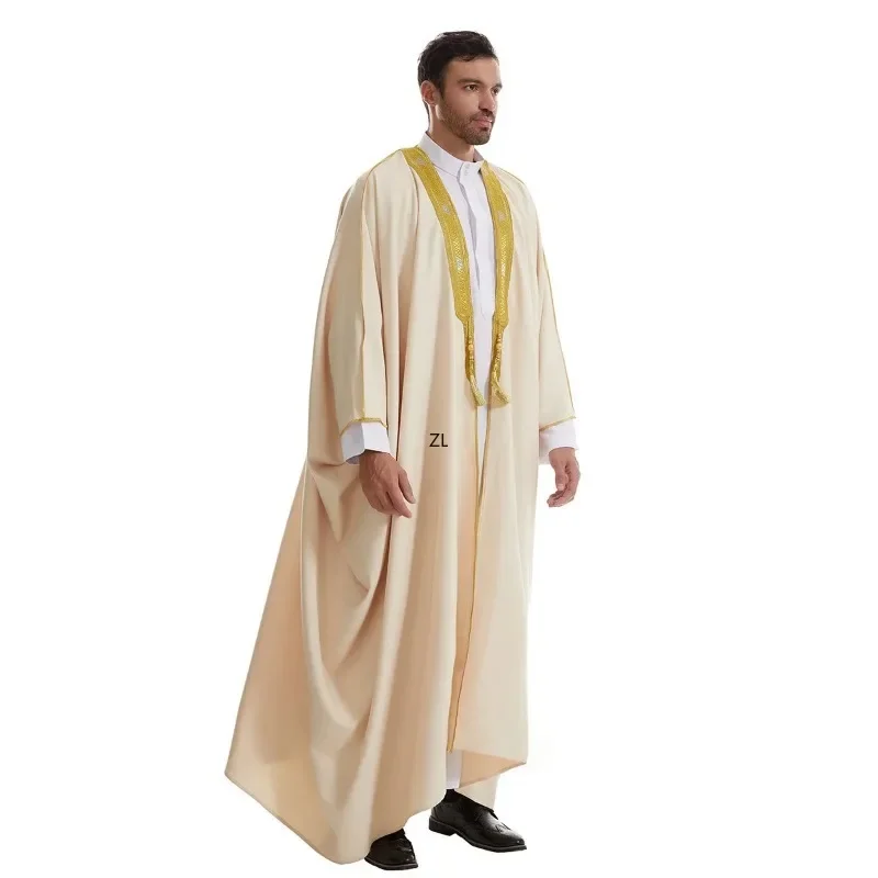 Eid muslimische Männer jubba thobe dishdasha öffnen abaya islamische Ramadan Strickjacke Robe saudi arabische Musulman Kaftan Dubai Djellaba