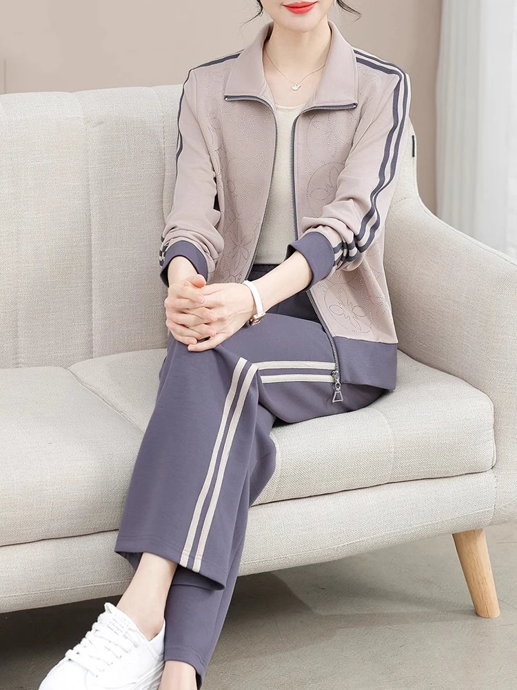 

Повседневный комплект спортивной одежды Faion для мамы, осень 2023, новая одежда для отдыха, фитнес-одежда для женщин среднего возраста и ly