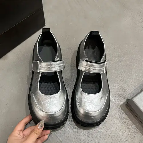 High Quality Fashion Retro Thick Bottom Mary Jane Shoes Chunky High Heeled Shallow Mouth Single Shoe Platform Sneakers for Women - Image 8