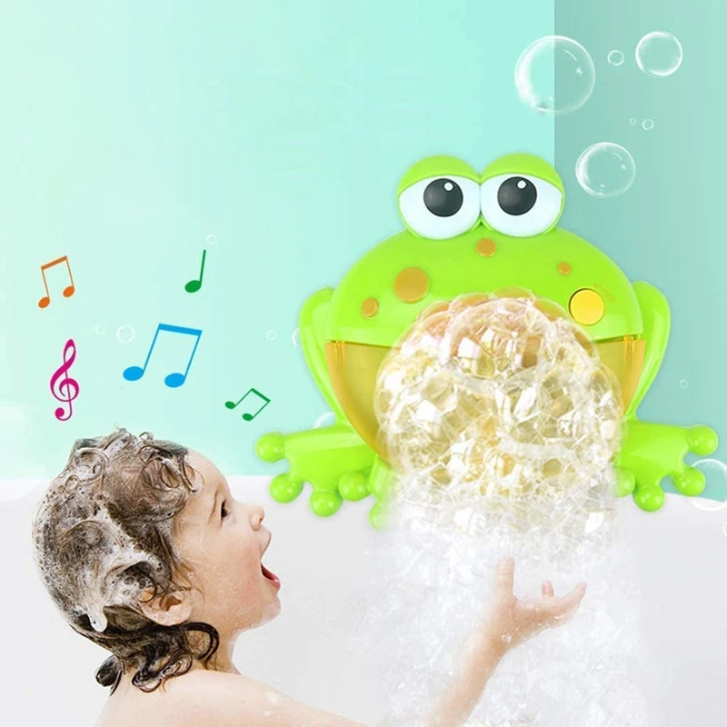 FBIL-Bath Bubble Machine For Kids Bath Toys Bathtime Shower Bath Wall Toy Musical Bathtub Toy Best Gift For Baby Kids