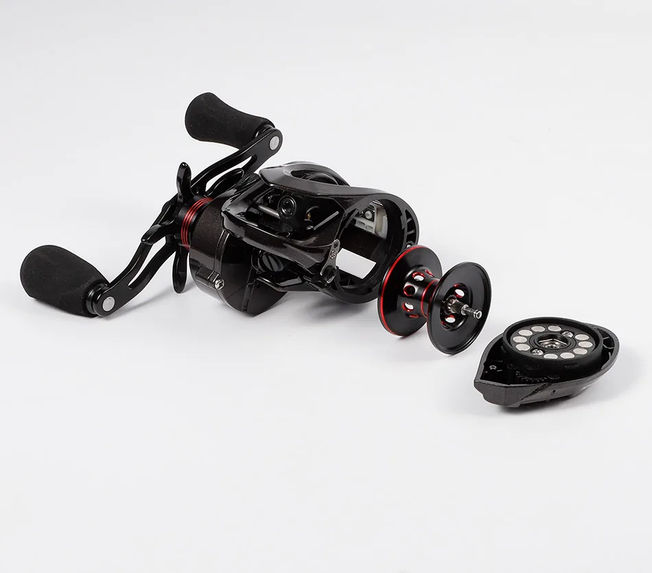 Noeby-Baitcasting-Rolle, 8kg maximaler Luft widerstand, Übersetzungs verhältnis 7.3:1, magnetisches Bremssystem, 11 1bb, flache, starke Salzwasser-Angels pule – Detail 14
