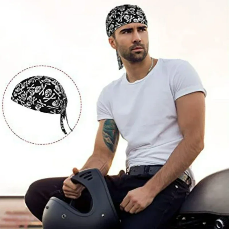 1PC Universal Outdoors Cycling Cap Hat Bandana Head Wrap Breathable Helmet Liner Anti Sweat Sport Headband Scarf for Adults