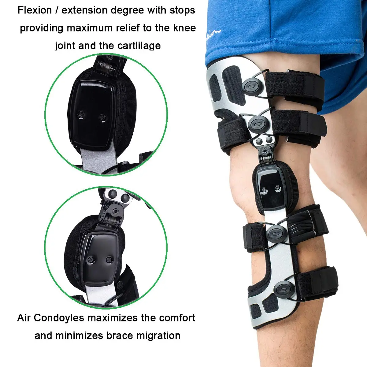 Medical OA Orthopedic Knee Brace for Arthritis & Osteoarthritis Pain Relief Unloader, Knee Ligament & Meniscus Injury Protection