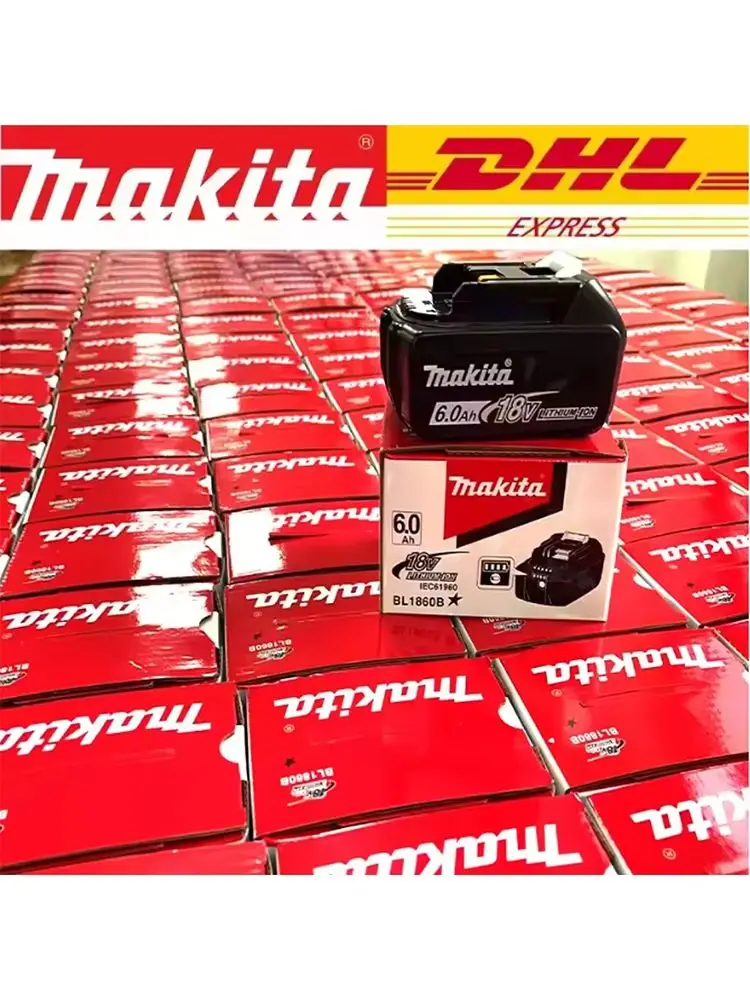 100% Original Makita 6Ah für Makita 18V Akku BL1830B BL1850B BL1850 BL1840 BL1860 BL1815 Ersatz-Lithium-Akku