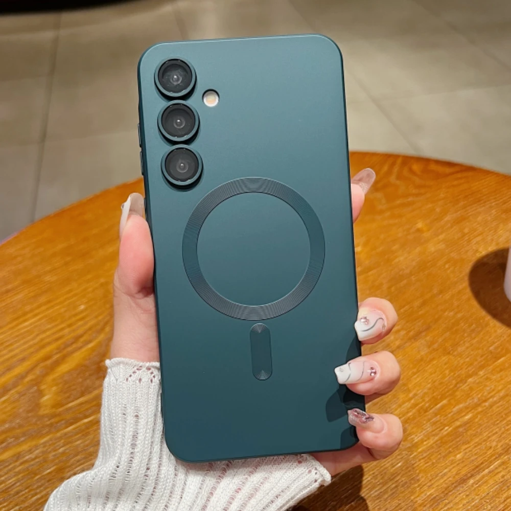 حافظة لهاتف سامسونج S25 الترا الفاخرة غير اللامعة لهاتف جالاكسي S24 S23 S22 S21 S21 Plus FE A56 A55 A54 A36 A35 A16 A15 غطاء ناعم