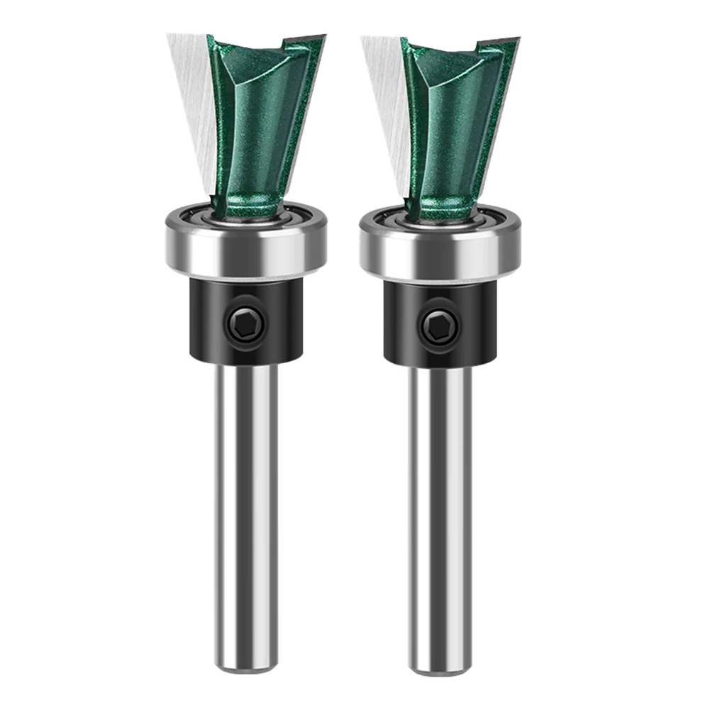 1pc 6/6.35mm codolo fresa a coda di rondine con cuscinetto inferiore fresa per la lavorazione del legno per utensile da taglio per legno fresa frontale