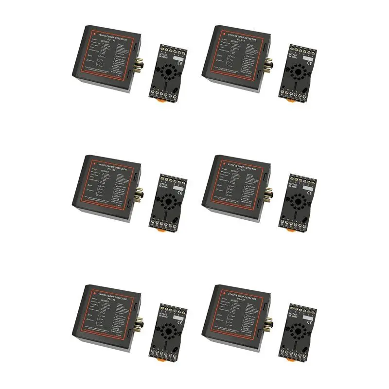 【MUST-HAVE】6X PD132 Single Channel Inductive Vehicle Loop Detector For Car Parking Lot Vehicle Loop Detector ENGLISH VERSION