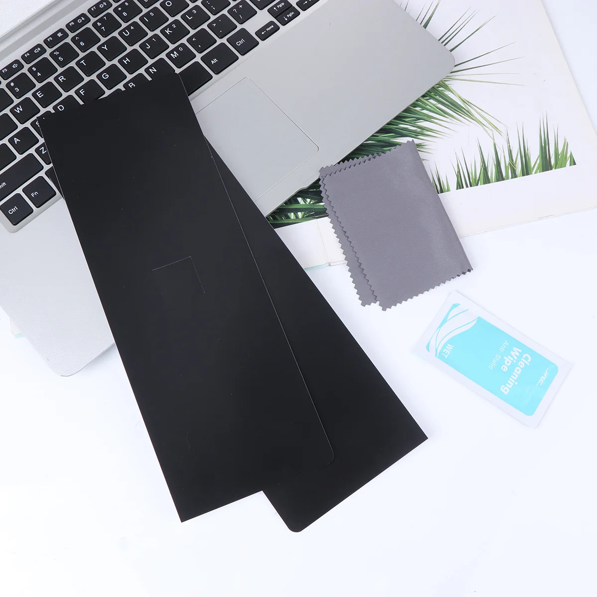 

1Pcs Black Self-Adhesive Computer Protective Sticker Durable Metal Texture Anti-Scratch Compatible Tablet Pc