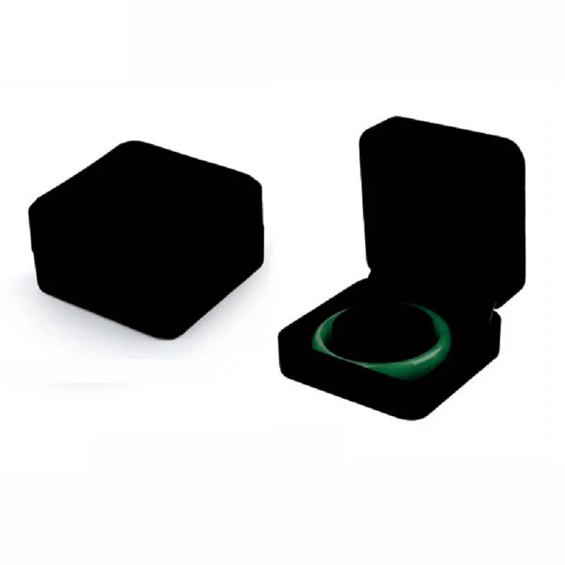 أسود مخملي كامل المدى صندوق مجوهرات حلقة أقراط حامل سوار صندوق قلادة قلادة المنظم صندوق تخزين المجوهرات هدية صندوق #5