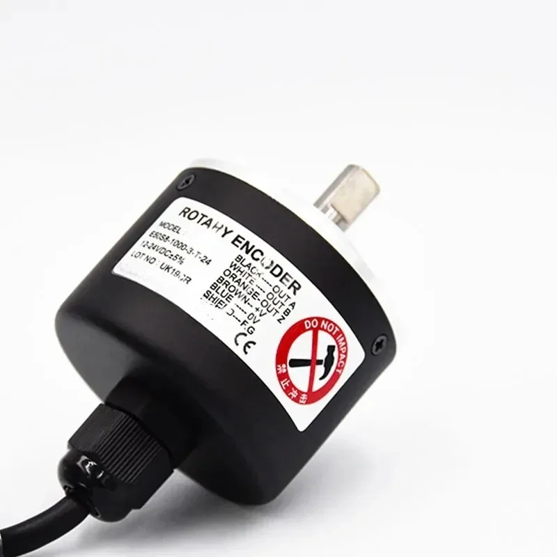 Industrial Incremental Rotary Encoder 1000/600 Pulse 40/50mm Shaft Diameter DC 24V Speed Measuring Sensor