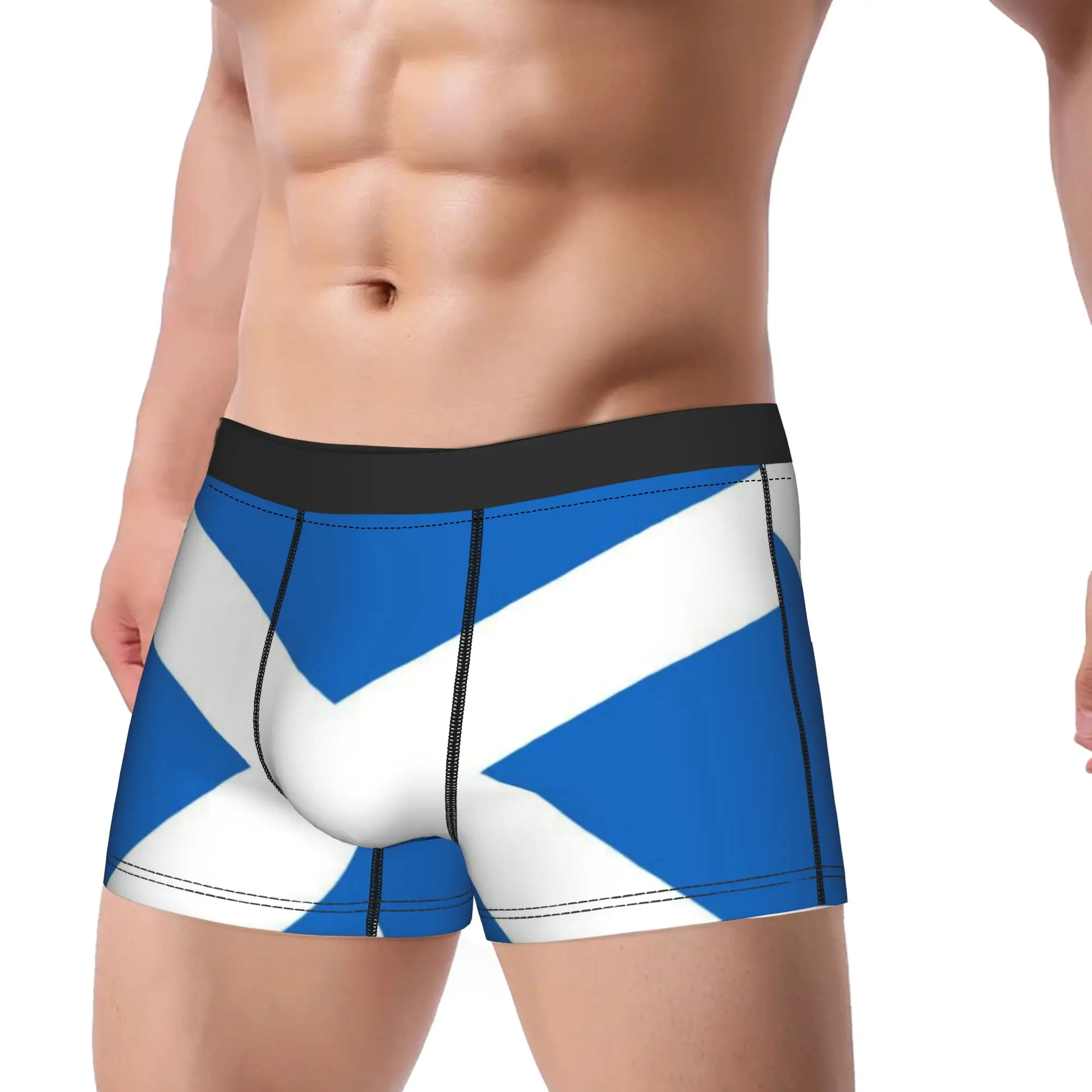 Man Scottish Flag Scotland Saint Andrew's Cross Scottish Pride Boxers GagGift Underwear  Boxer Shorts