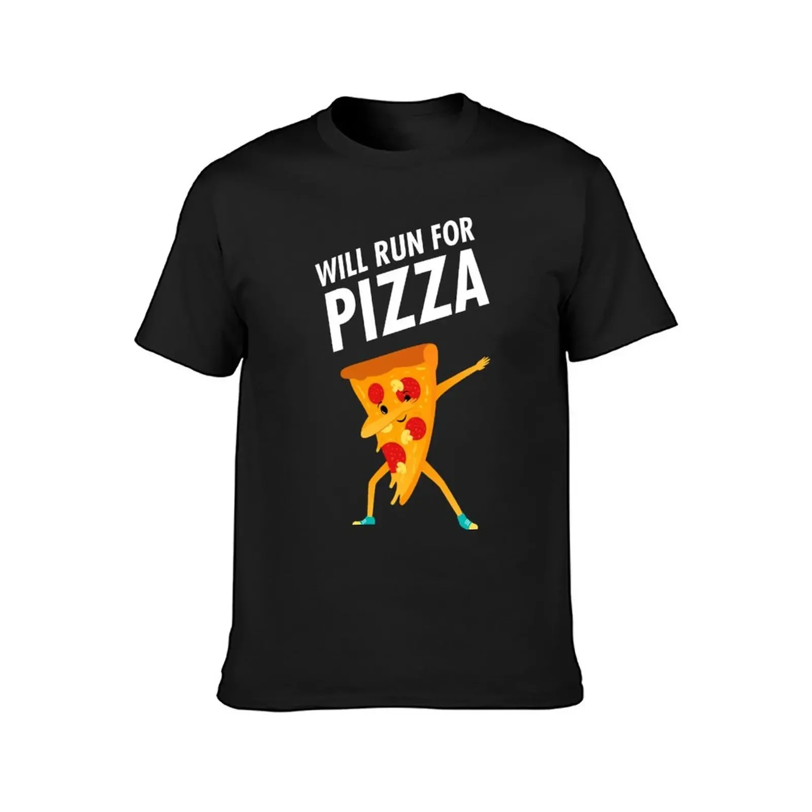 Will Run For Pizza - Dabbing Dab Dance Pizza - Running Marathon Workout Fitness Slogan T-Shirt quick-drying men t shirts