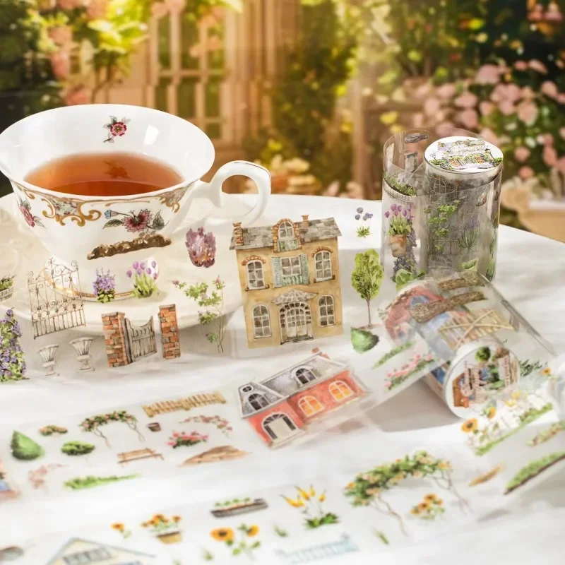 1 Roll 2M Garden 65mm*2m Landscaping Cutting Ledger Background Scrapbooking Cut Tape Dream Decoration Material Stickers