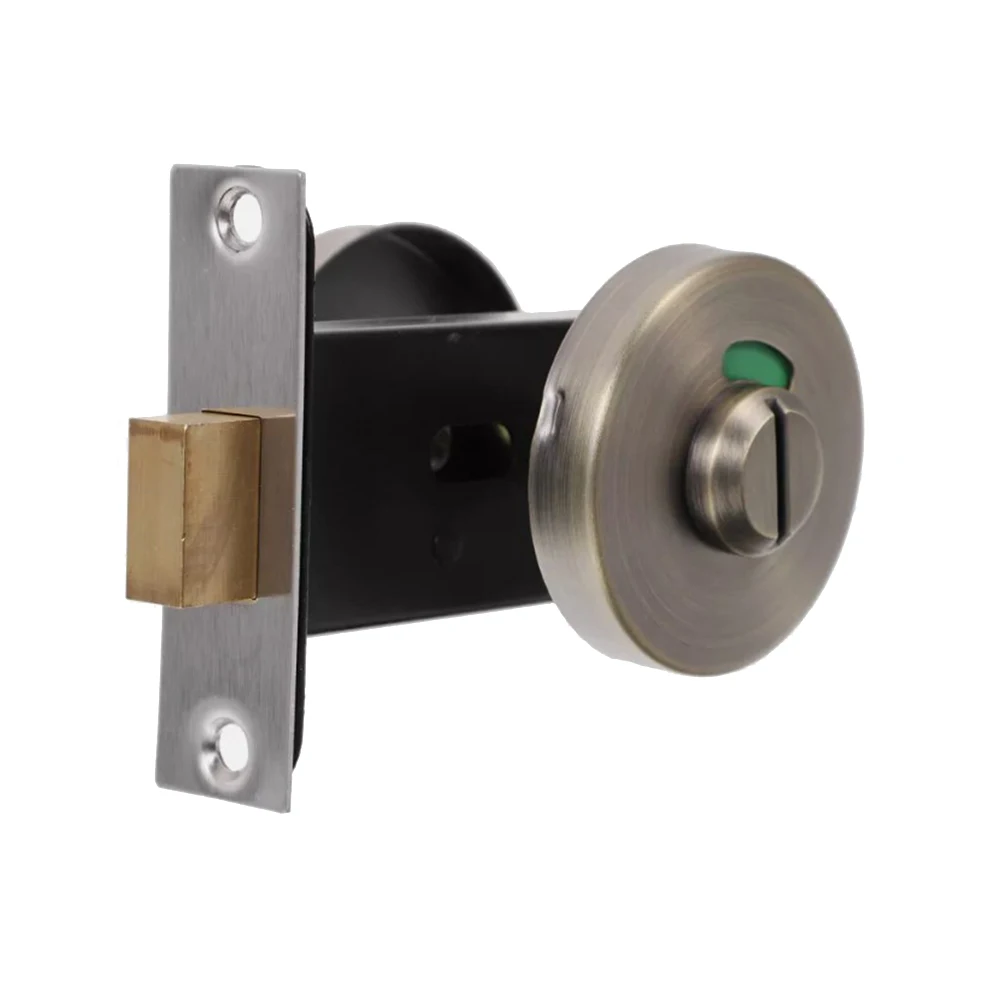 Indicator Door Lock Bathroom Gym Rust Resistant Stainless Steel Wear Resisting Bronze Instruction Lock Airports