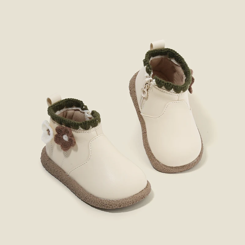 

Детская прогулочная обувь, женские детские сапоги, корейская версия обуви для девочек на осень и зиму, кожаные сапоги.