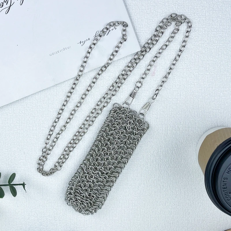 

2026 Trend Mini Purse Handmade Woven Metal Cool Unique Crossbody Bag Can Only Hold Lipstick New Style Street Luxury Hollow Woven