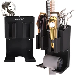 BARBERTOP Electric Clipper Rack Barber Hair Trimmer Shaver Holder Wall Mounted Hair Dryer Storage Box Salon New Practical Tool