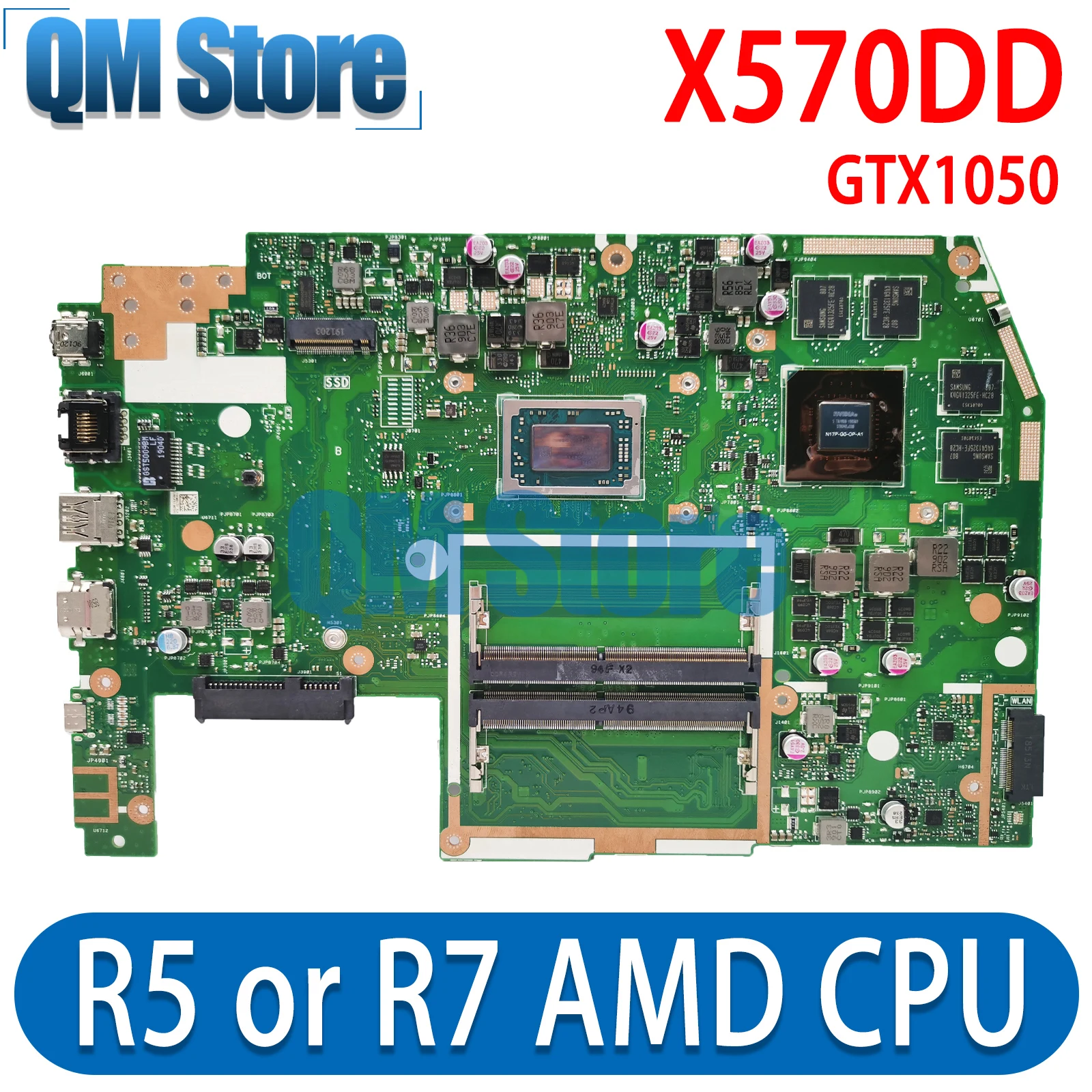 

QM X570DD Mainboard ASUS TUF X570DD X570ZD YX570ZD YX570DD X570D X570Z X570 Laptop Motherboard AMD R5 R7 CPU GTX1050