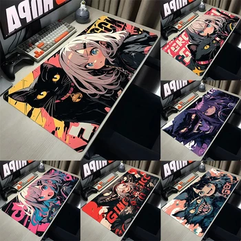 창의적인 그래피티 마우스 패드, 소녀 및 고양이 PC 게이머, 귀여운 책상 매트, 컴퓨터 액세서리, 테이블 키보드, 애니메이션 매트 게임 