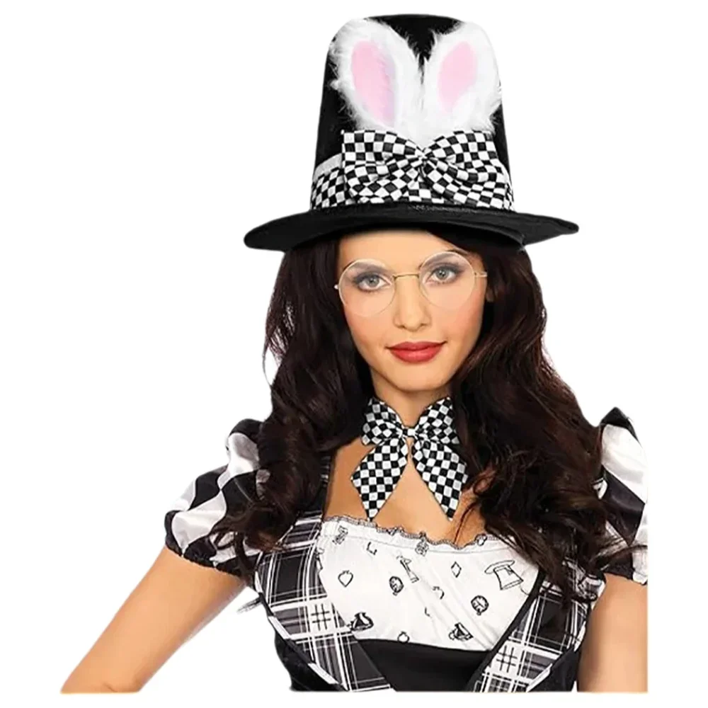 Ensemble de décoration de fête pour Festival de résurrection, oreilles de lapin en velours, chapeau à nœud papillon de carnaval