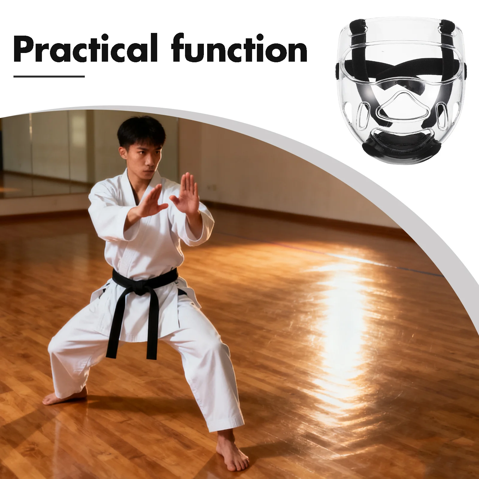 2 قطعة واقي الوجه التايكوندو قابل للفصل خفيف الوزن لكامل الوجه أغطية الرأس لكيك بوكسينغ الملاكمة فنون الدفاع عن النفس التدريب مقاوم للصدمات #5