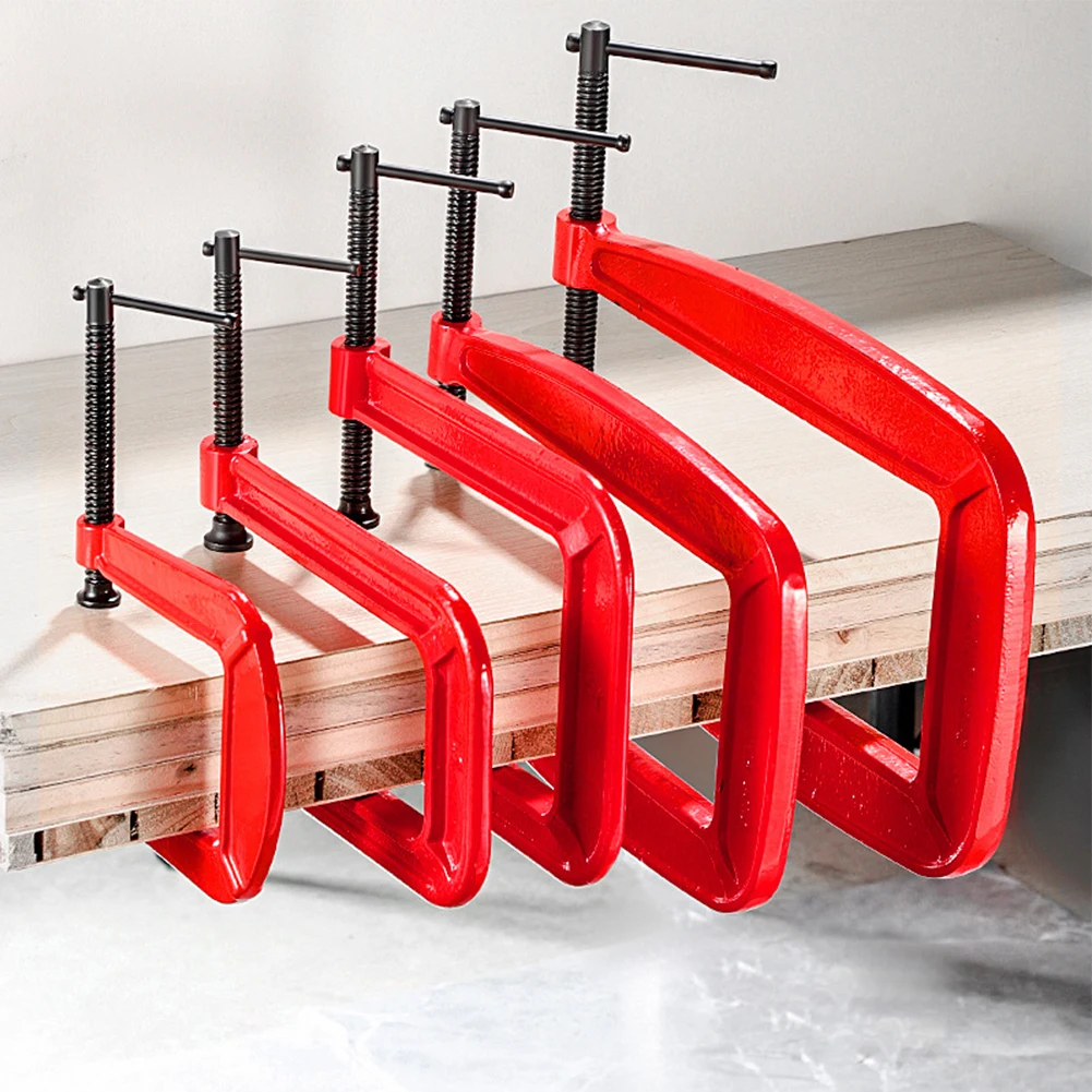 Heavy Duty G-type Clamp Woodworking Fixture Strong Jaw Fixing Wooden Strips Heavy Duty G Clamps 82-110mm Jaw Opening Range