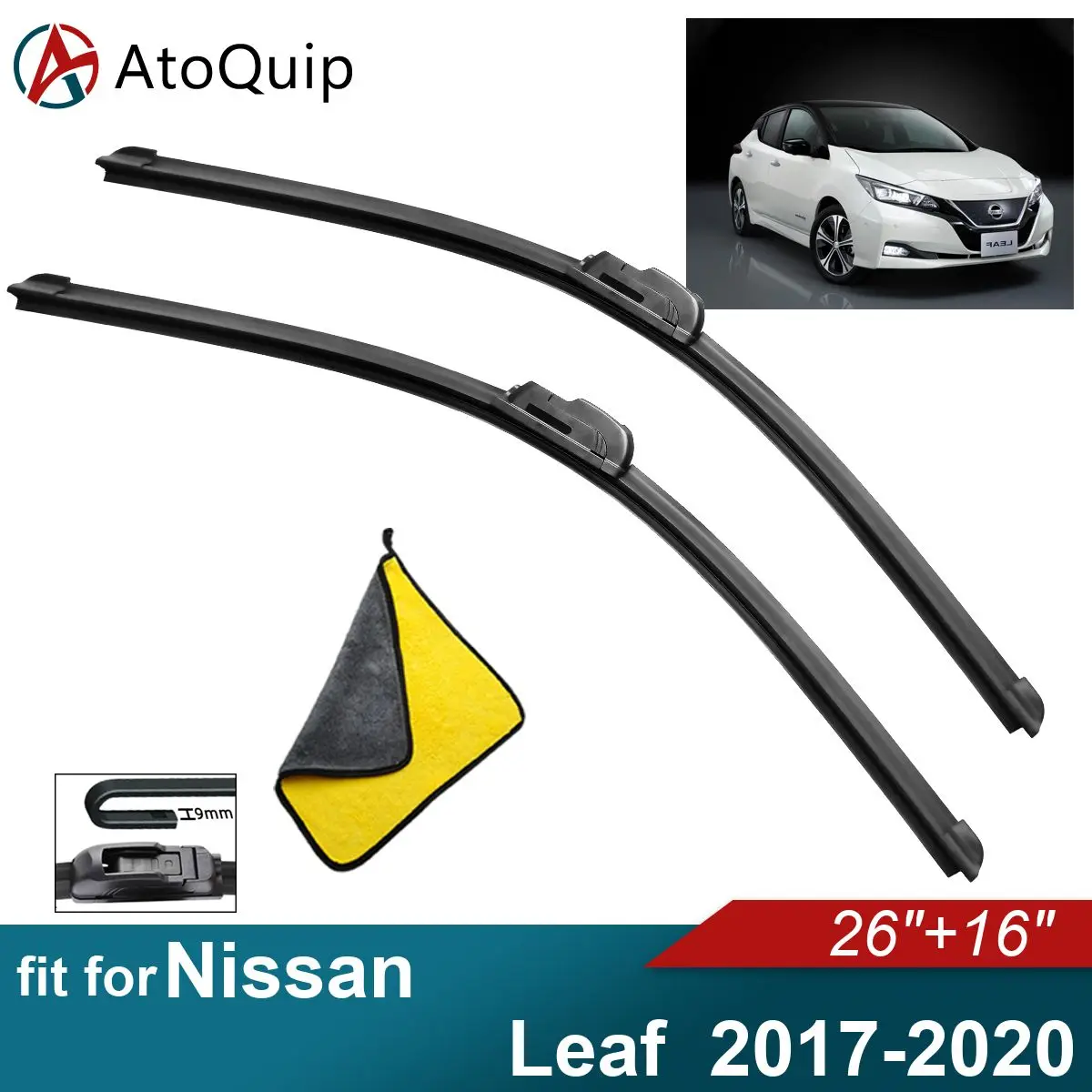 Car Windshield Wiper Blades Fit For Nissan Leaf Wiper Blades Soft Rubber Auto Front Windscreen 2017 2018 2019 2020