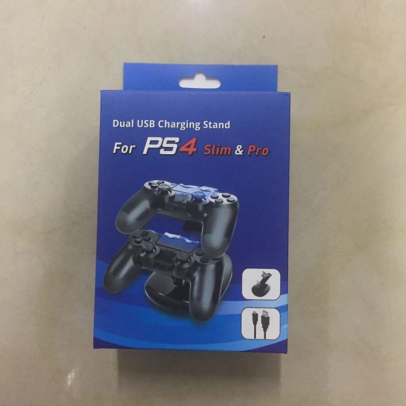 Зарядная док-станция с двумя ручками для PS4, беспроводное зарядное устройство для контроллера Playstation4 DualSense, зарядная станция для ps4slim