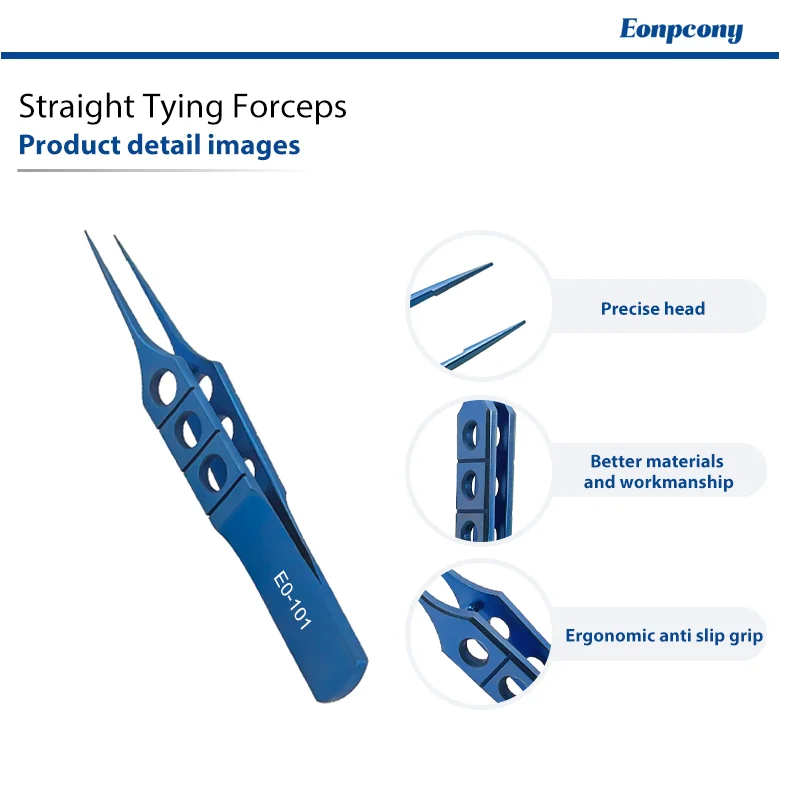 Titanium Alloy Straight Tying Forceps Micro Suture Tweezers Precision Blepharoplasty Double Eyelid Cosmetic Surgical Instrument