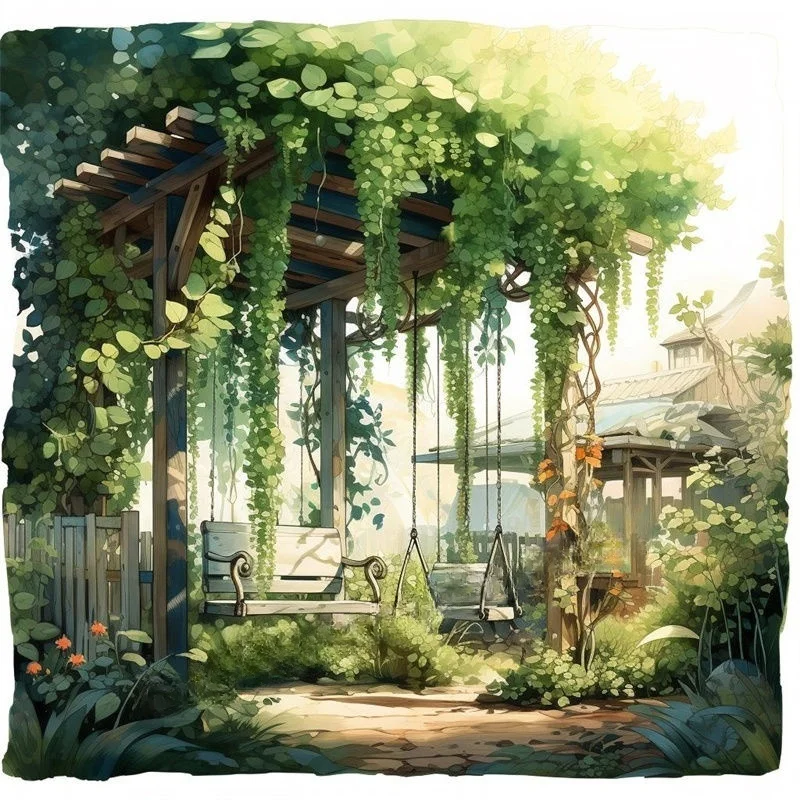 Настенная Наклейка, фон для детской комнаты, украшение для дома, Настенные обои для гостиной, забавная наклейка, Сельский подвесной стул E60