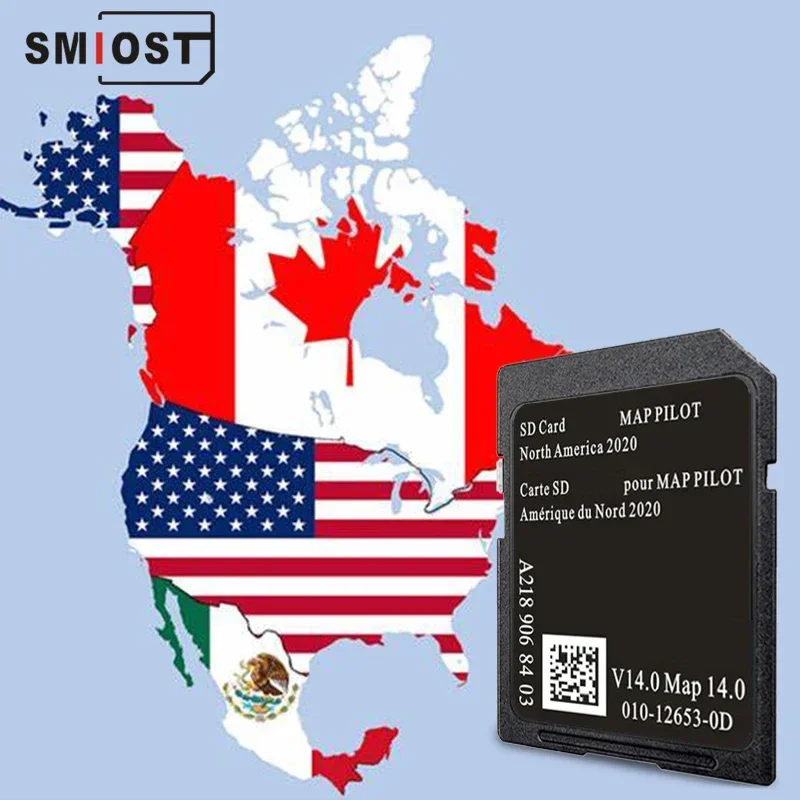 SMIOST for Mercedes GLA CLS Car Garmin system 32GB SD Card Media Navigation North America Maps V14 Sat Nav GPS Memory Card