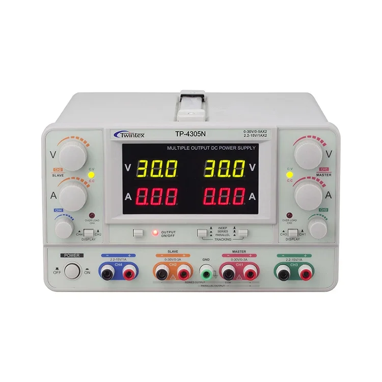 Twintex TP-4305N Quad Output 30V 5A 4-CH Bench Type Linear DC Regulated Adjustable Power Supply