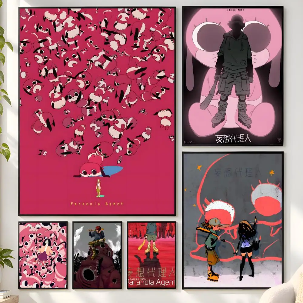 Anime P-Paranoia Agent Poster Matte Wall Peel And Stick Decor Bedroom Living Room Office Dorm Home