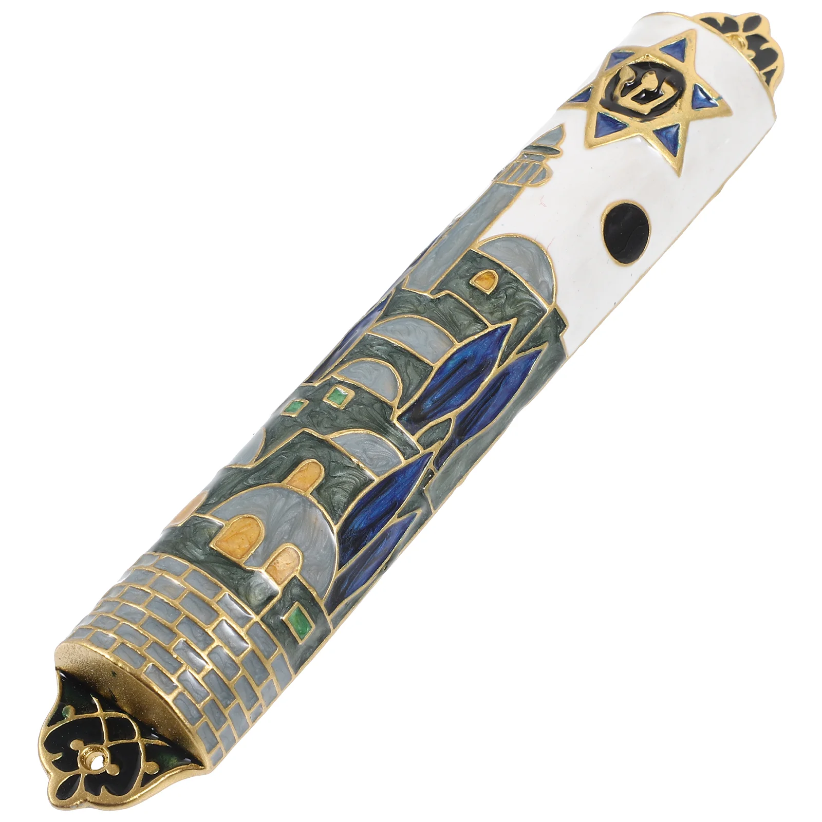 Doorpost Scroll Mezuzah Decor Symbols Prayer Scripture House Metal Craft Judaica Religious Retro