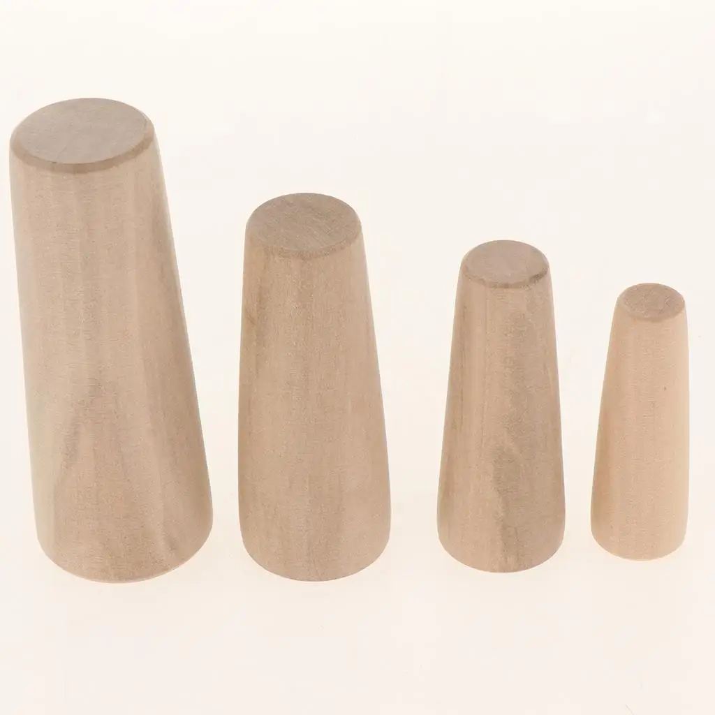 Set of 10 Marine Tapered Conical Thru-hull Emergency Soft Wood Plugs Kit Drain Stopper (Wooden)