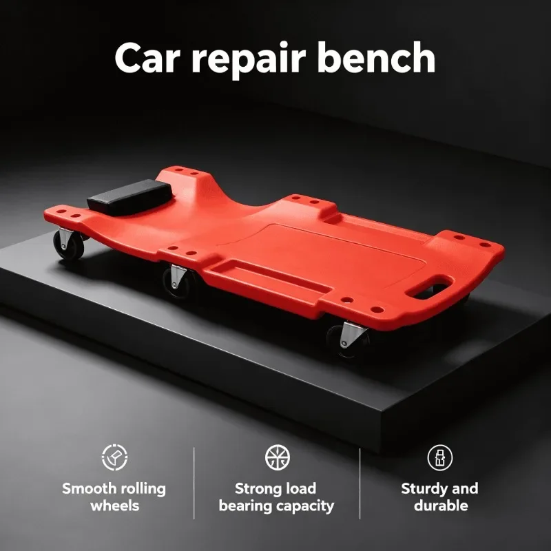 

Creeper Heavy Duty Low Profile Rolling Creeper Board Adjustable Headrest 6 Swivel PU Wheels Foldable Car Repair Car Mechanic