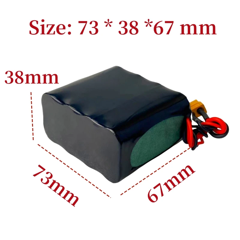 High Capacity 2S4P 7.4V 12.8Ah UAV Rechargeable Li-ion Battery For Various RC Airplane Drone Quadrotor XH2.54-3P XT6