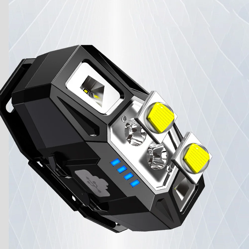 充電式LEDヘッドマウント懐中電灯、緊急ヘッドライト、フィールドワーク、超高輝度ヘッドライト