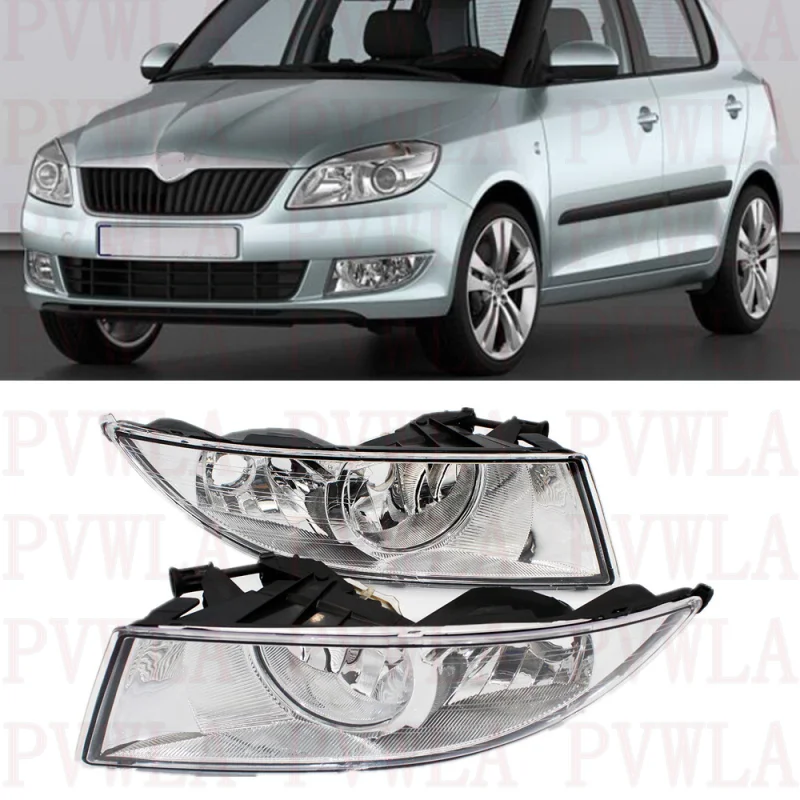 Front Fog Lamp Driving Lights Without Bulbs 5J0941701B 5J0941702B For Skoda Fabia 2011 2012 2013 2014 2015