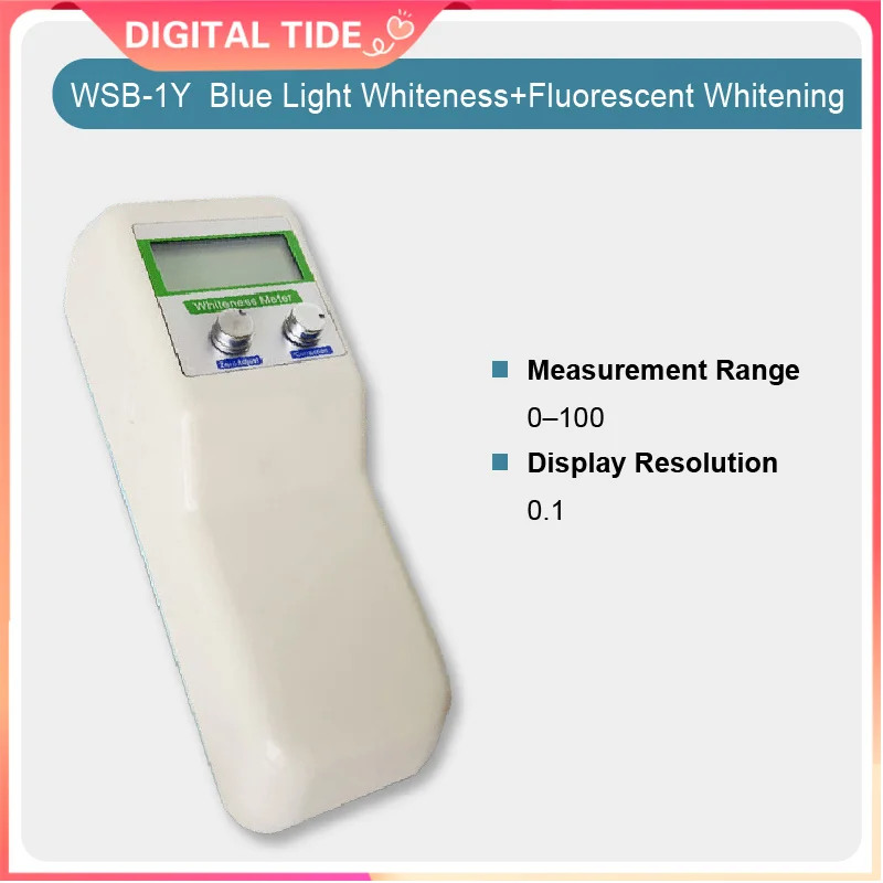 WSB-2 Digital Whiteness Meter Portable Brightness Reflectance Tester with Fluorescence for Paper Powder Flour Lab QC