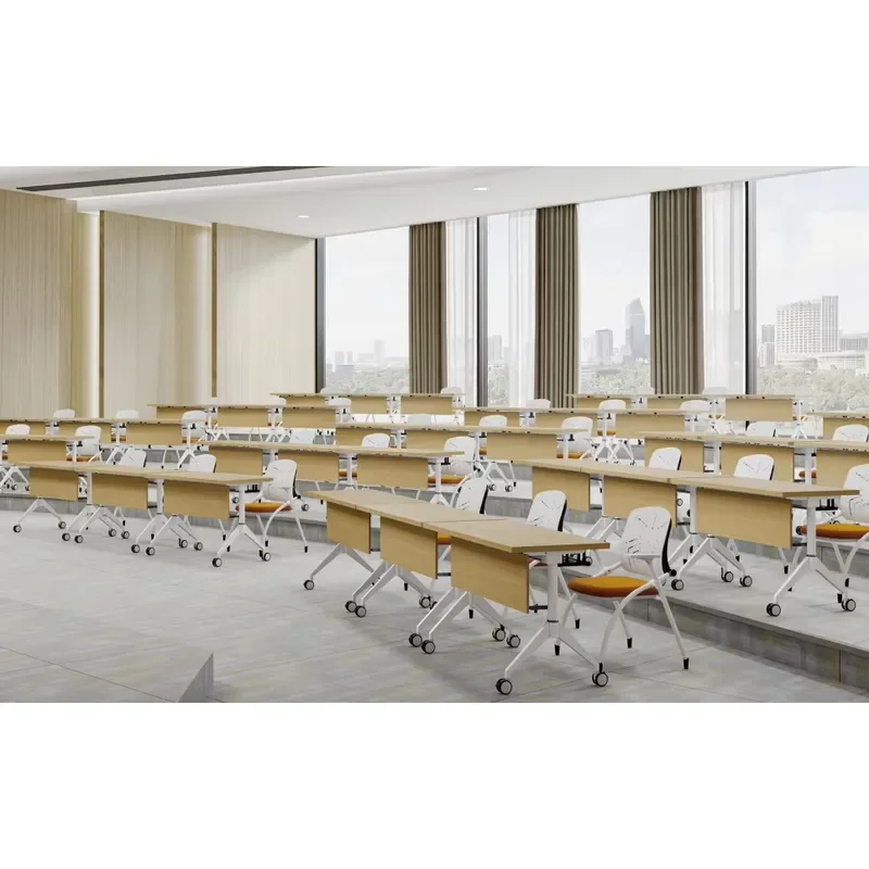 Stitching Combination Multi-functional Meeting Tables Tutorial Class Fold up Training Desk Height-adjustable folding table
