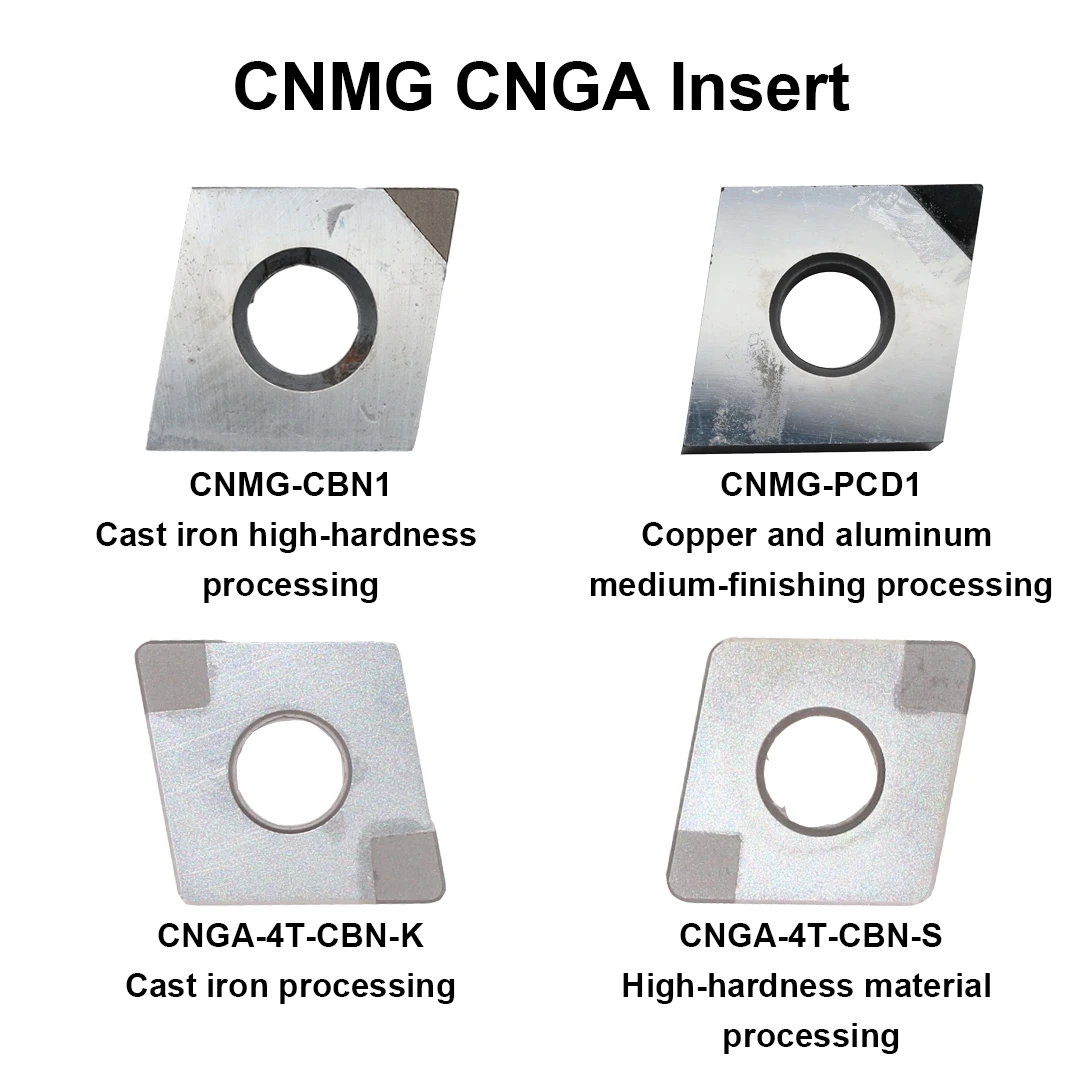 1pcs CBN insert CNMG120404 08 12 CNGA120404 08 12 High hardness cubic boron carbide tool for hardened steel cast iron CNGA CNMG