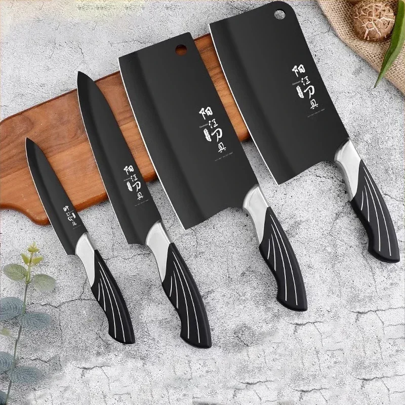 Kitchen knife Kitchen knife, women with seiko sharp stainless steel slicing meat and bone cutting fruit knife chopping set