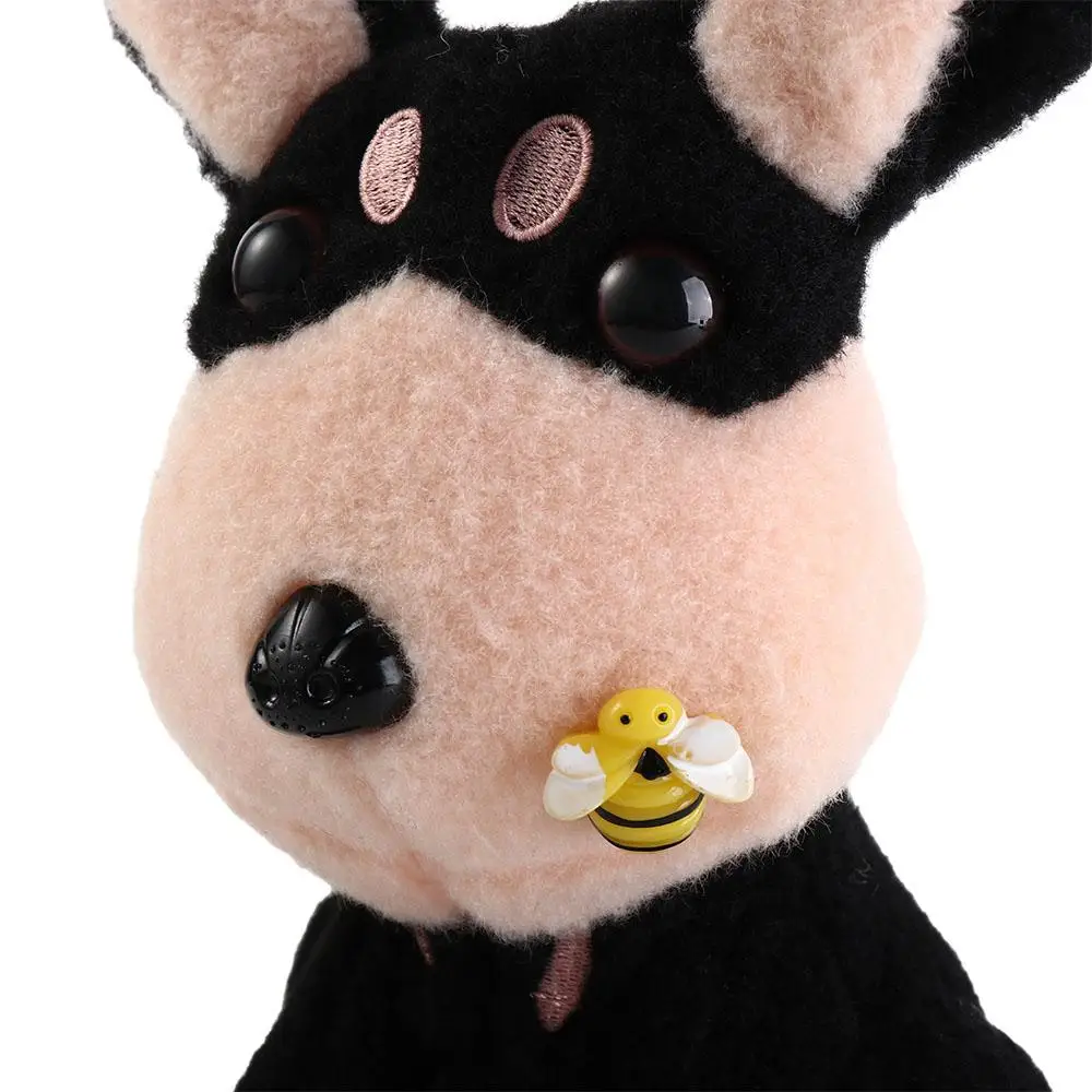 Black Dog Electric Bee Dog peluche impara a parlare registrazione Electric Bee Puppy Doll Simulation Can Bark