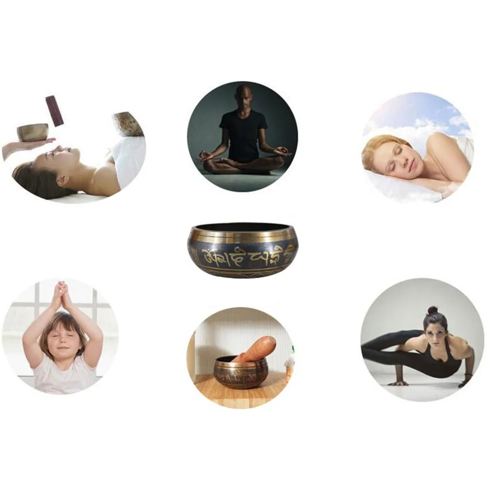 

Tibetan Singing 9.5Cm Handcrafted Buddhist For Yoga Relaxation Therapy Instrument Decor Meditation Singing Bowl Tibetan