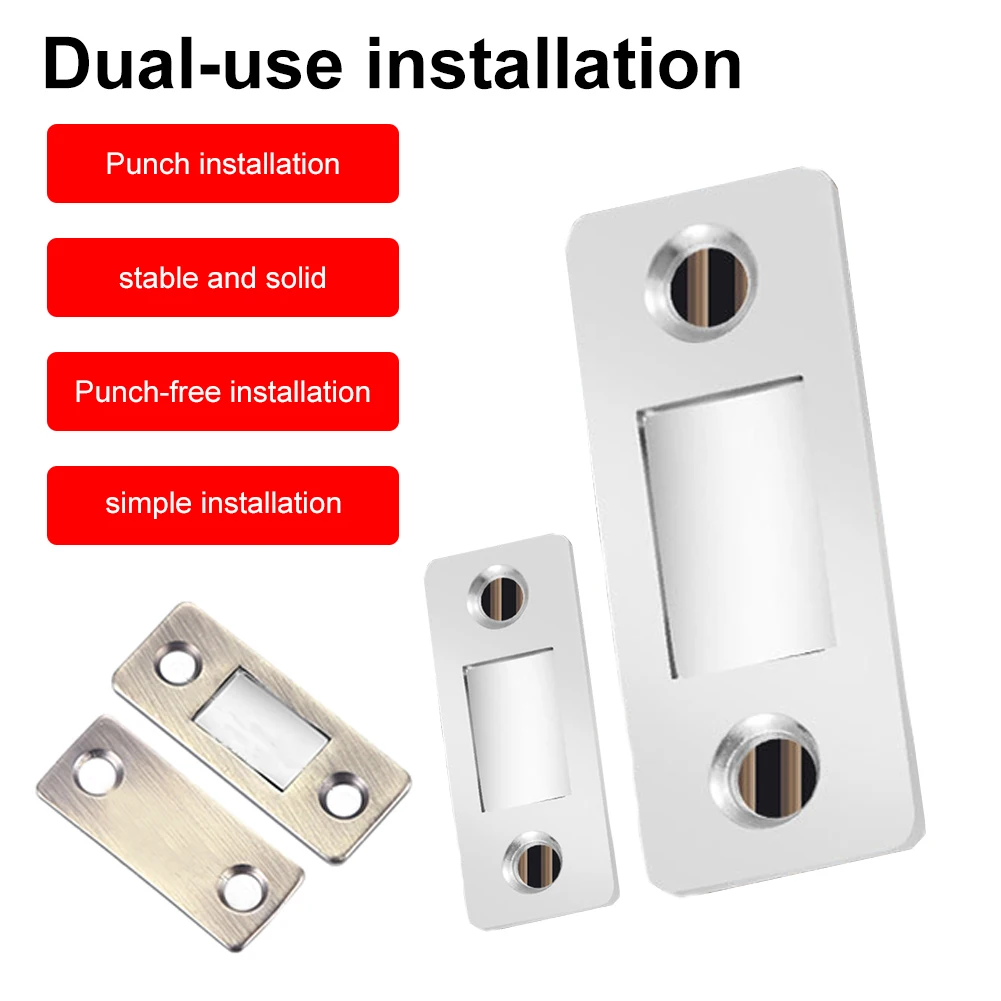 Home Magnetic Door Catch Ultra-thin Cabinet Magnets Closer Furniture Strong Magnetic Suction with Adhesive Tape for Cupboard